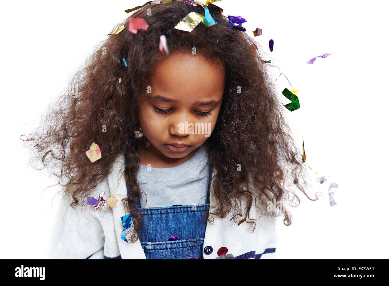 African american sad child girl hi-res stock photography and images - Alamy