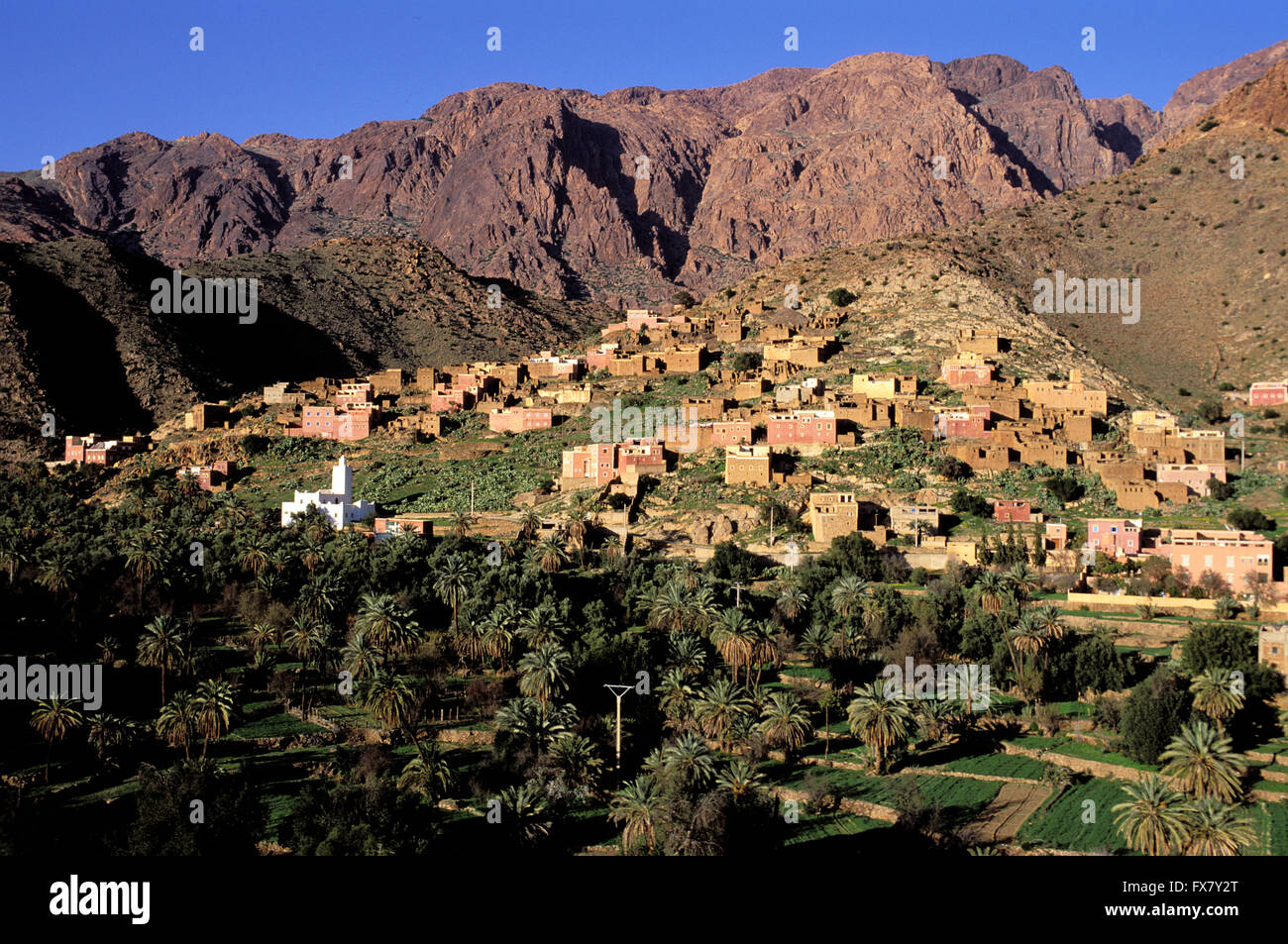 Morocco, Anti Atlas, Tafraoute, Emintizght Stock Photo