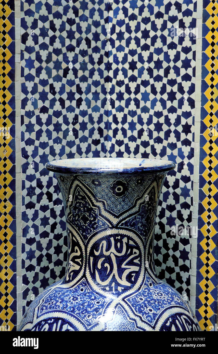 Morocco, Fes, Medina, Riad hotel Stock Photo