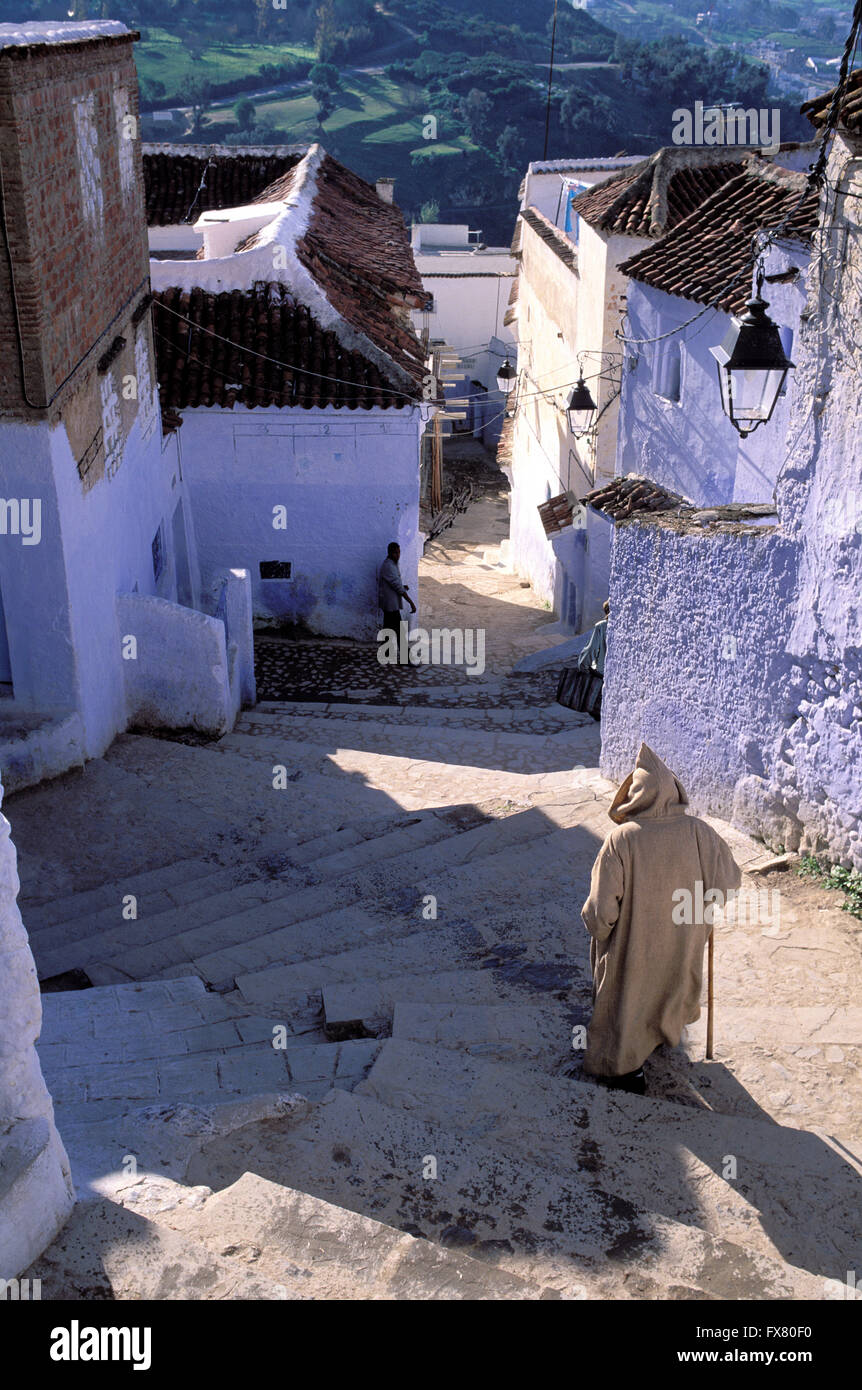 Morocco, Chefchaouen, blue city, Rif Stock Photo