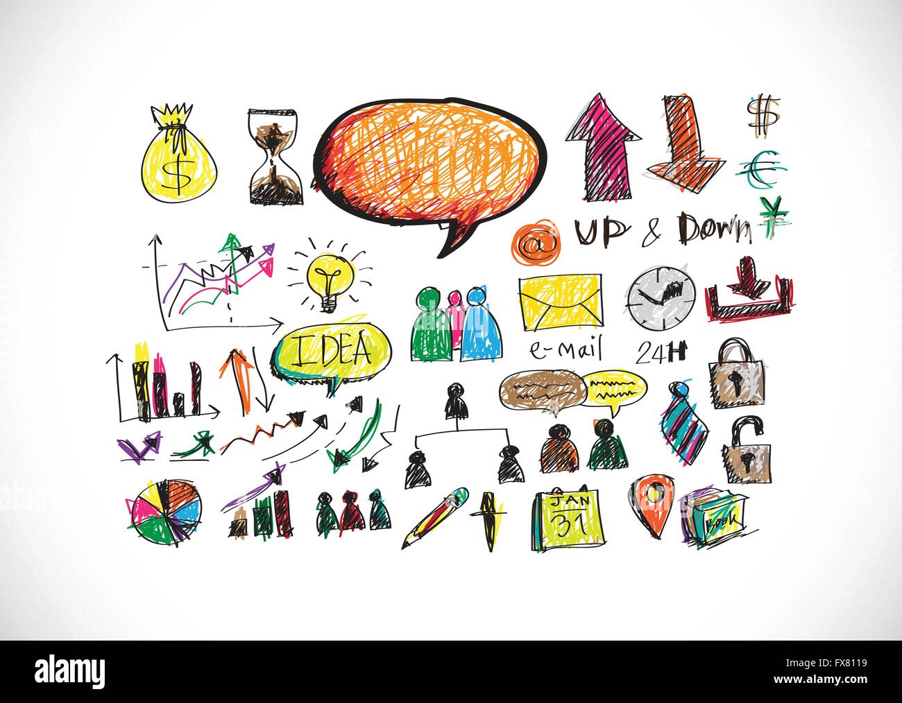 symbols of internet services icons Stock Vector Image & Art - Alamy