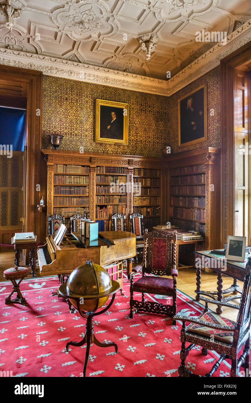 Interior of Charlecote Park, a manor house near Stratford-upon-Avon dating from the 16thC, Warwickshire, England, UK Stock Photo