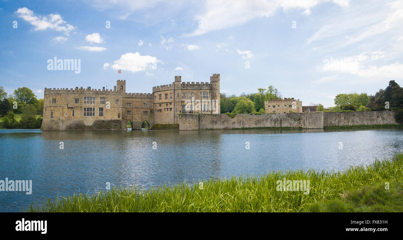 Medieval Leeds Castle in Kent England Stock Photo
