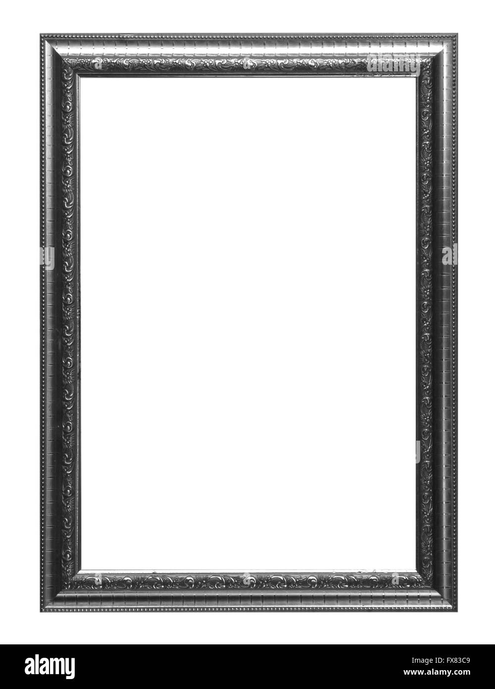 Black picture frame isolated on a white background Stock Photo - Alamy