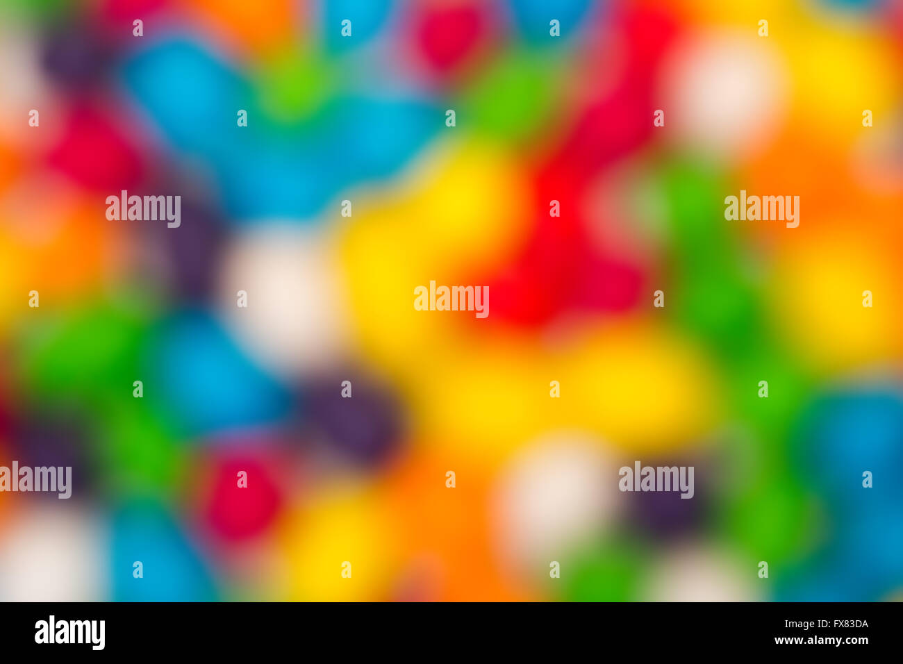Blurred Backdrop from Multicolored Sweet Candy, close up Stock Photo