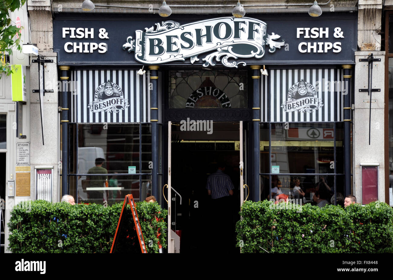 Beshoff famous fish and chips in O'Connell street,Dublin,Ireland Stock