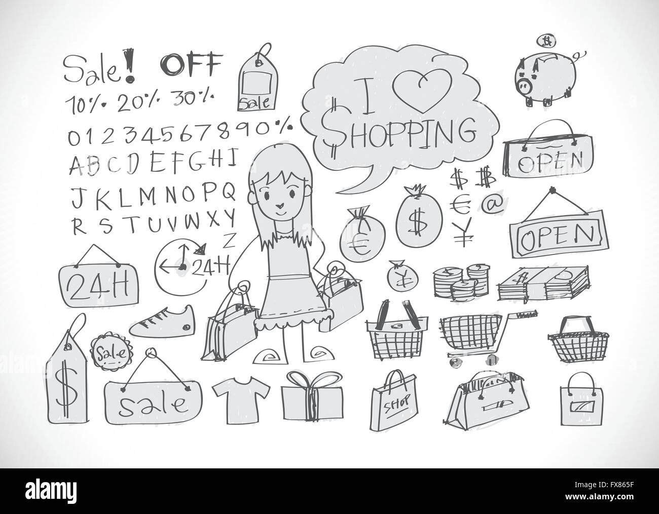 Hand doodle Business icon set idea design Stock Vector Image & Art - Alamy