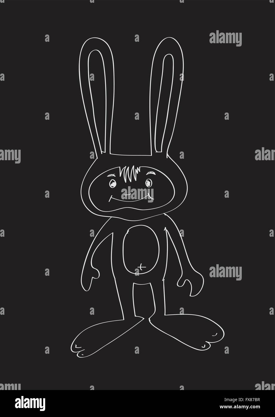 Cute young toddler boy wearing a bunny rabbit Stock Vector Image & Art ...