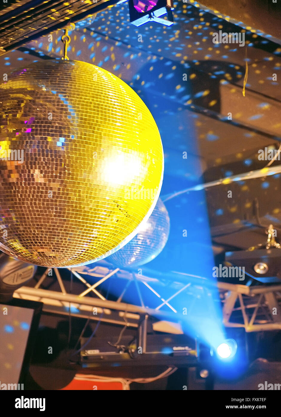 Party lights disco ball Stock Photo Alamy
