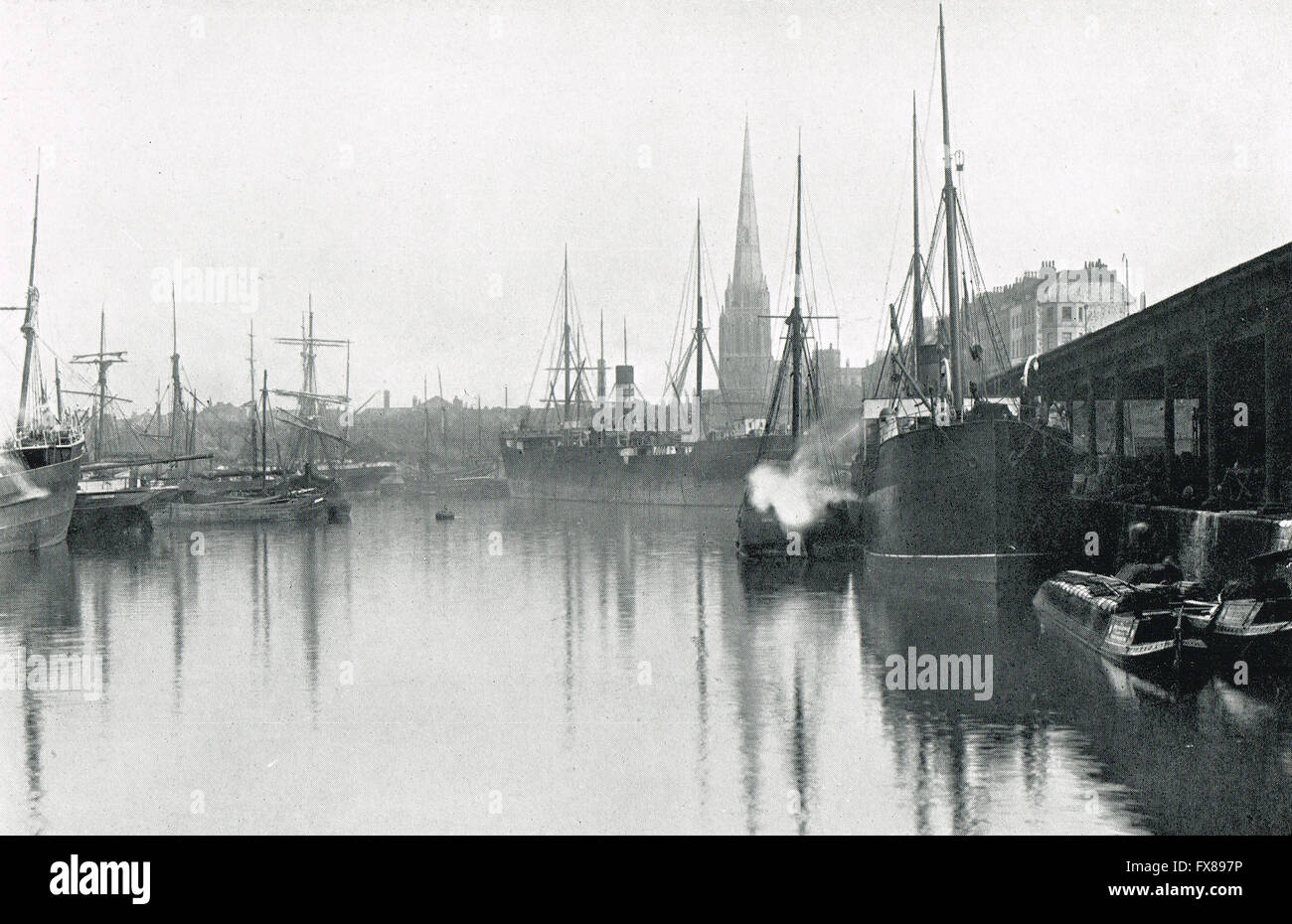 The Docks in Bristol, England at the turn of the Century Circa 1900 ...