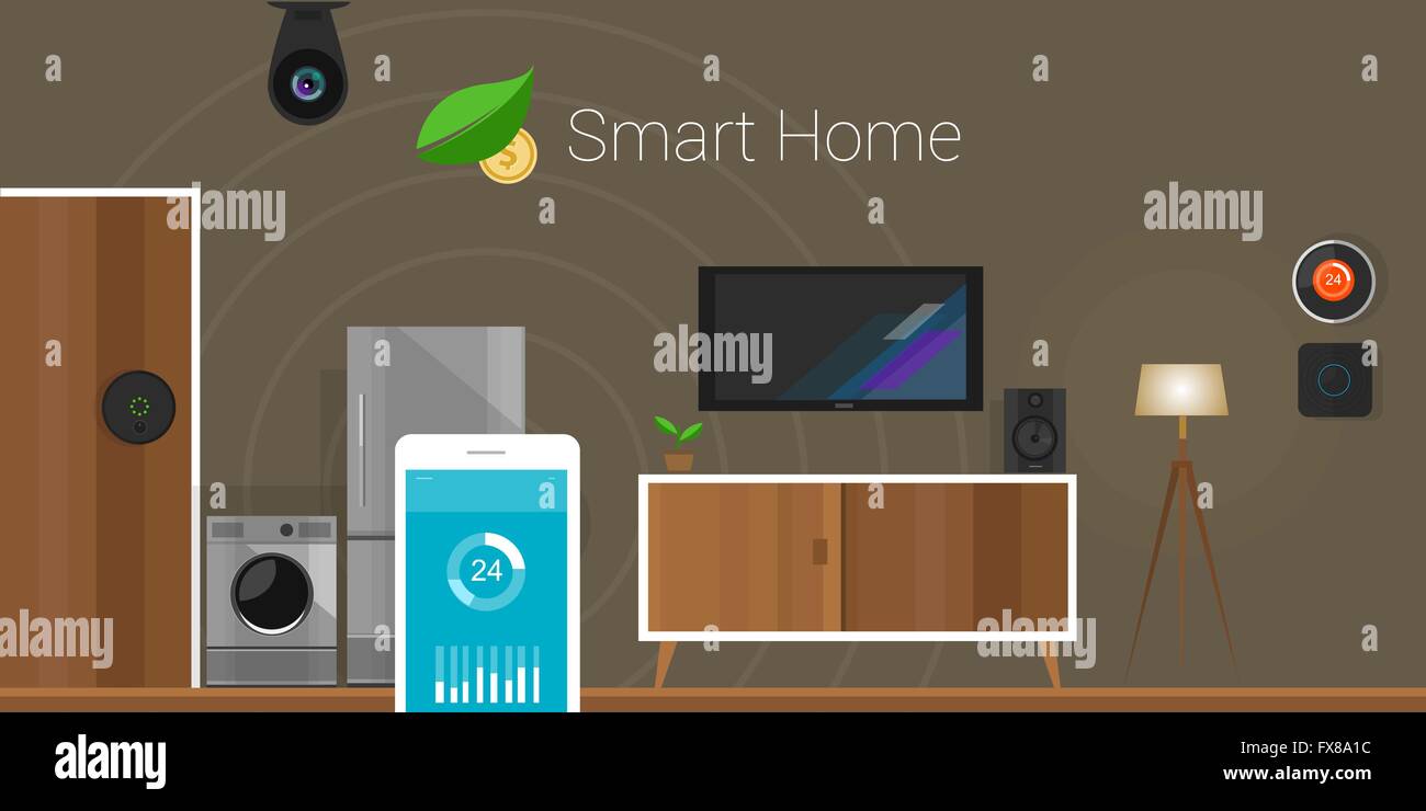 smart home house items Stock Vector Image & Art - Alamy