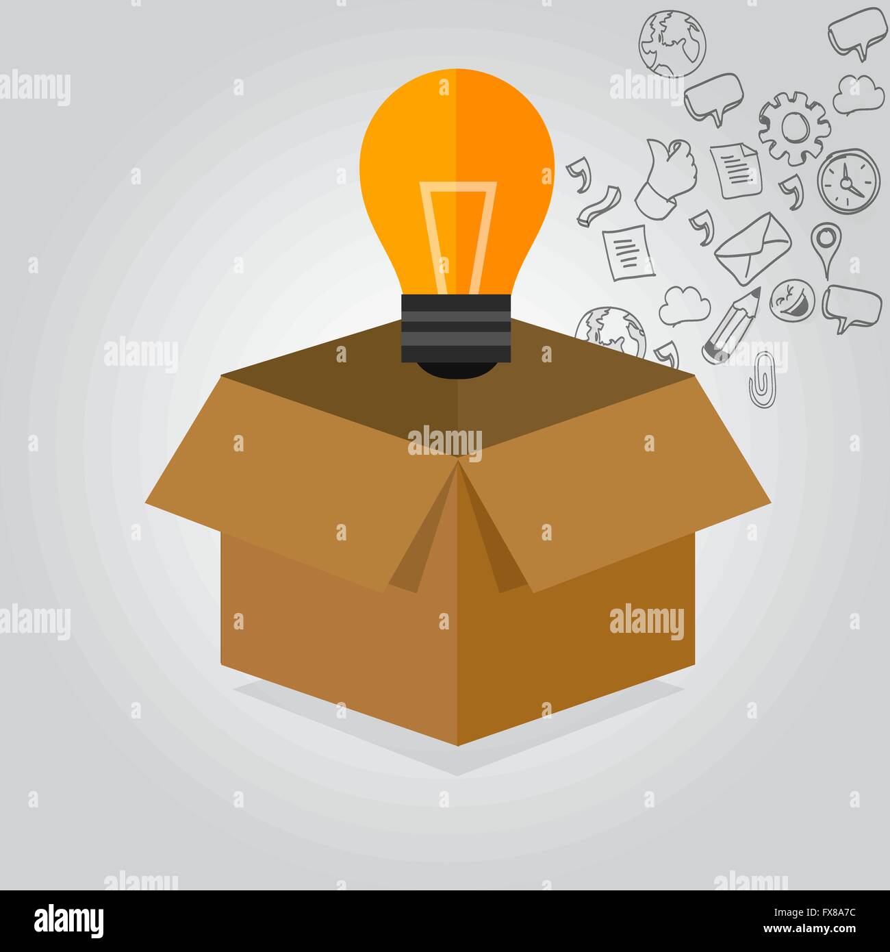 think thinking outside the box idea Stock Vector Image & Art - Alamy