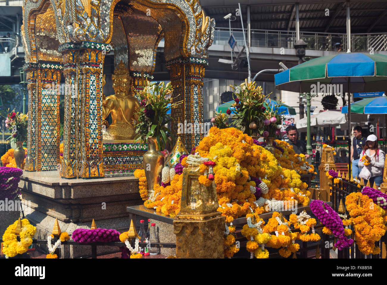 Erawan Shrine Bangkok Thailand Stock Photo