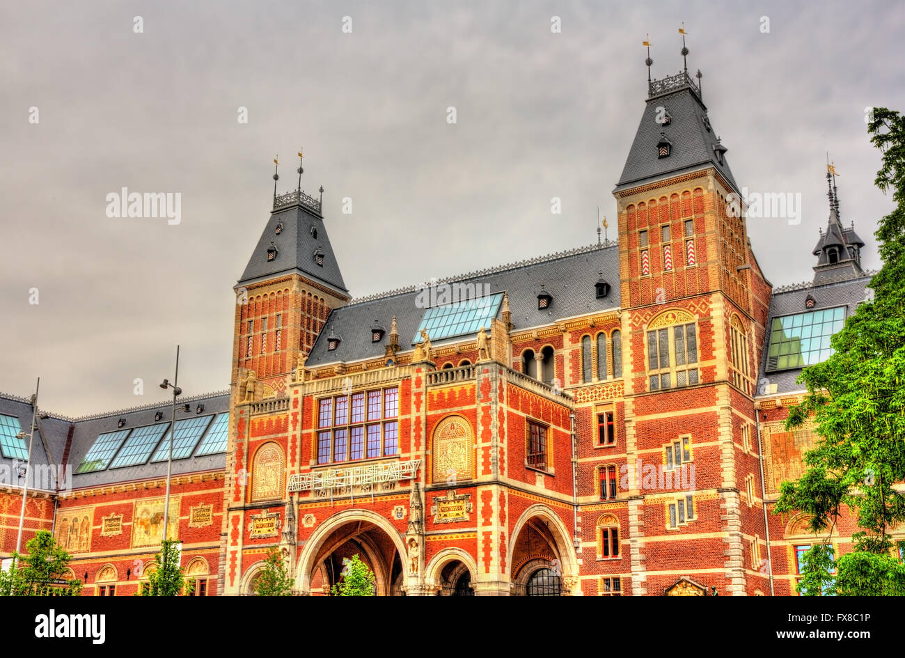 View of Rijksmuseum in Amsterdam Stock Photo Alamy
