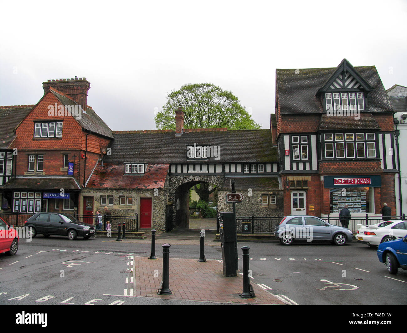 Two disabled parking bays on High St, Marlborough. Stock Photo