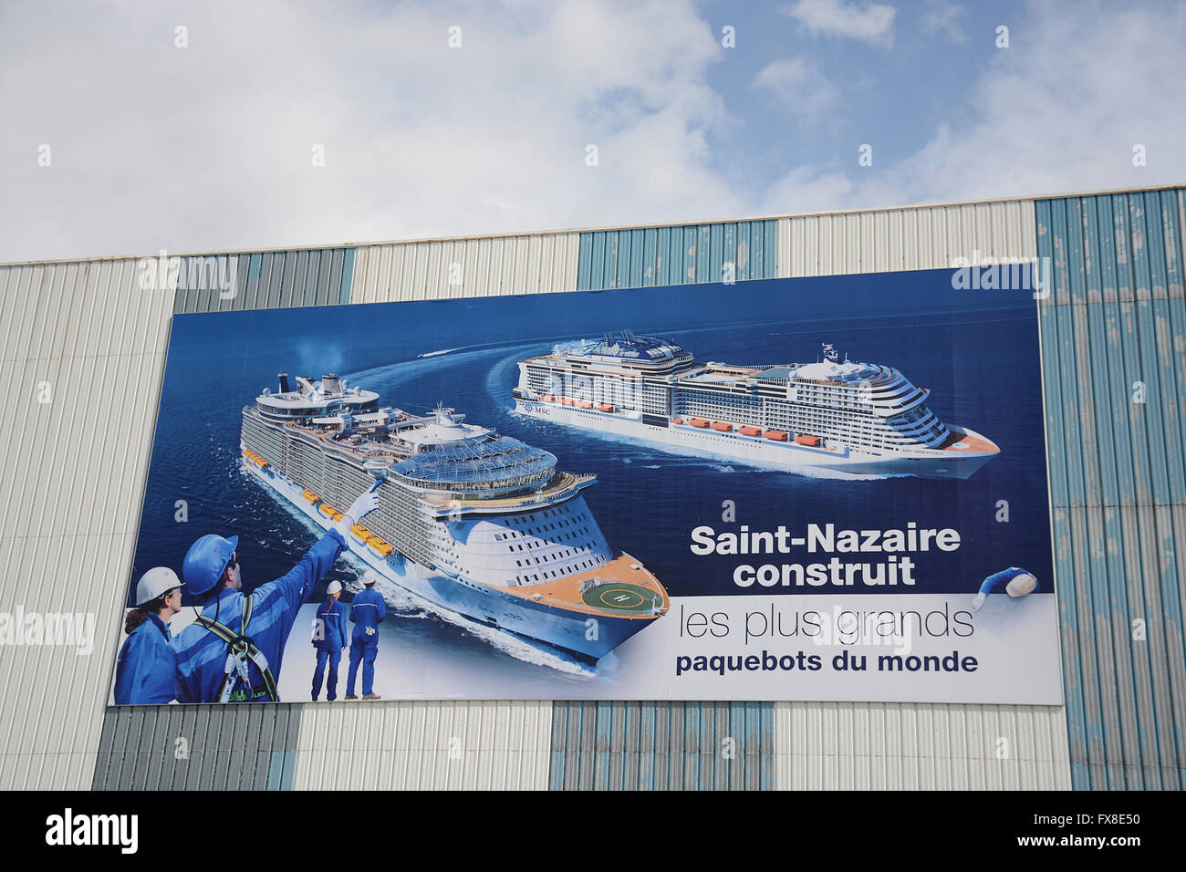 shipyard SaintNazaire LoireAtlantique France Stock Photo Alamy