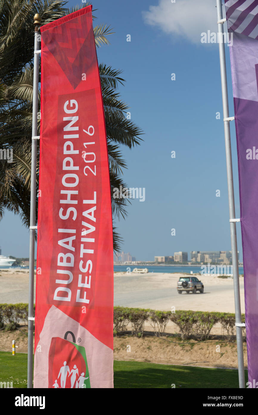 Banners For The Dubai Shopping Festival 2016 Stock Photo