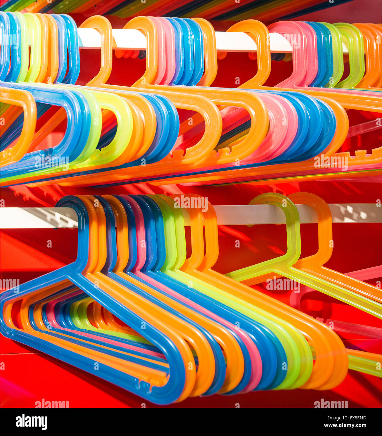 plastic coat hangers Stock Photo Alamy