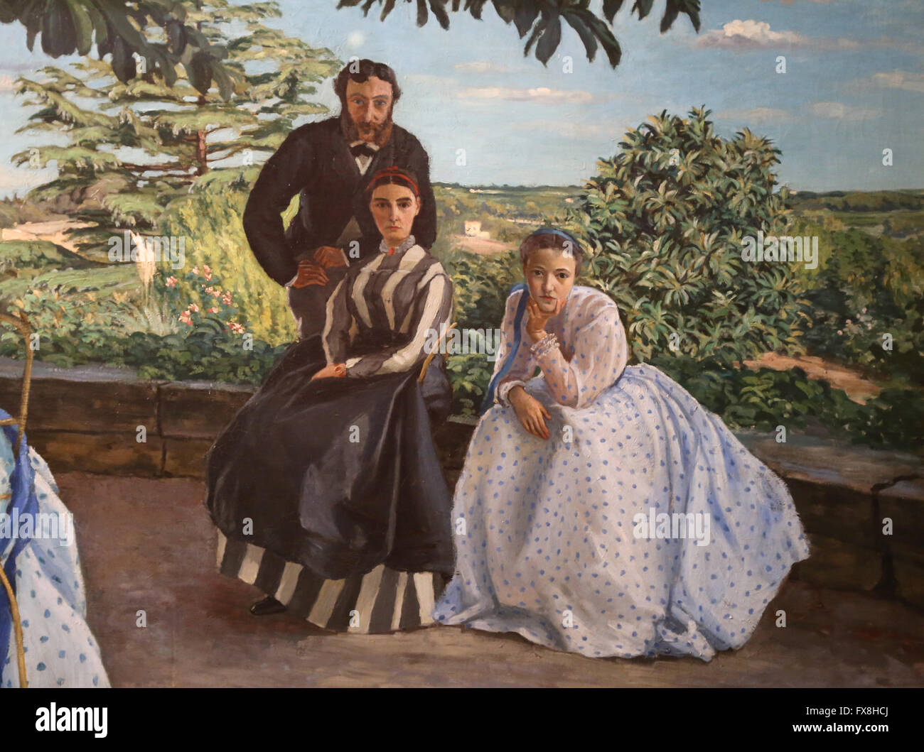 Frederic Bazille (1841-1870). Family reunions also called Family portraits, 1867. Oil on canvas. Stock Photo