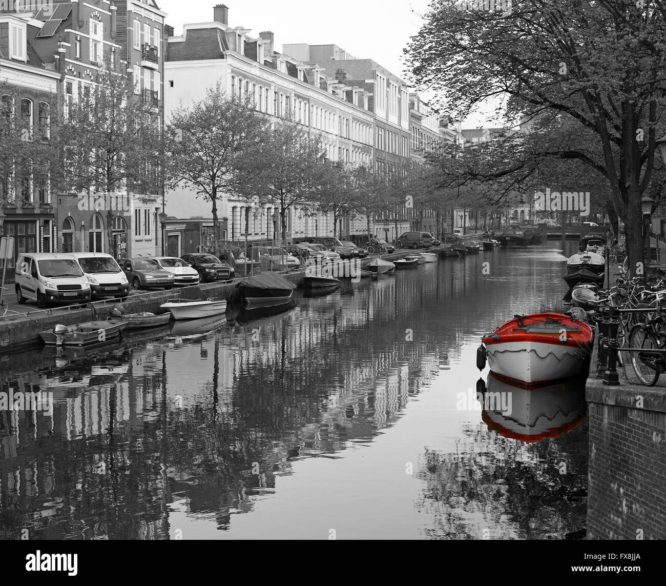Black and red Amsterdam Stock Photo