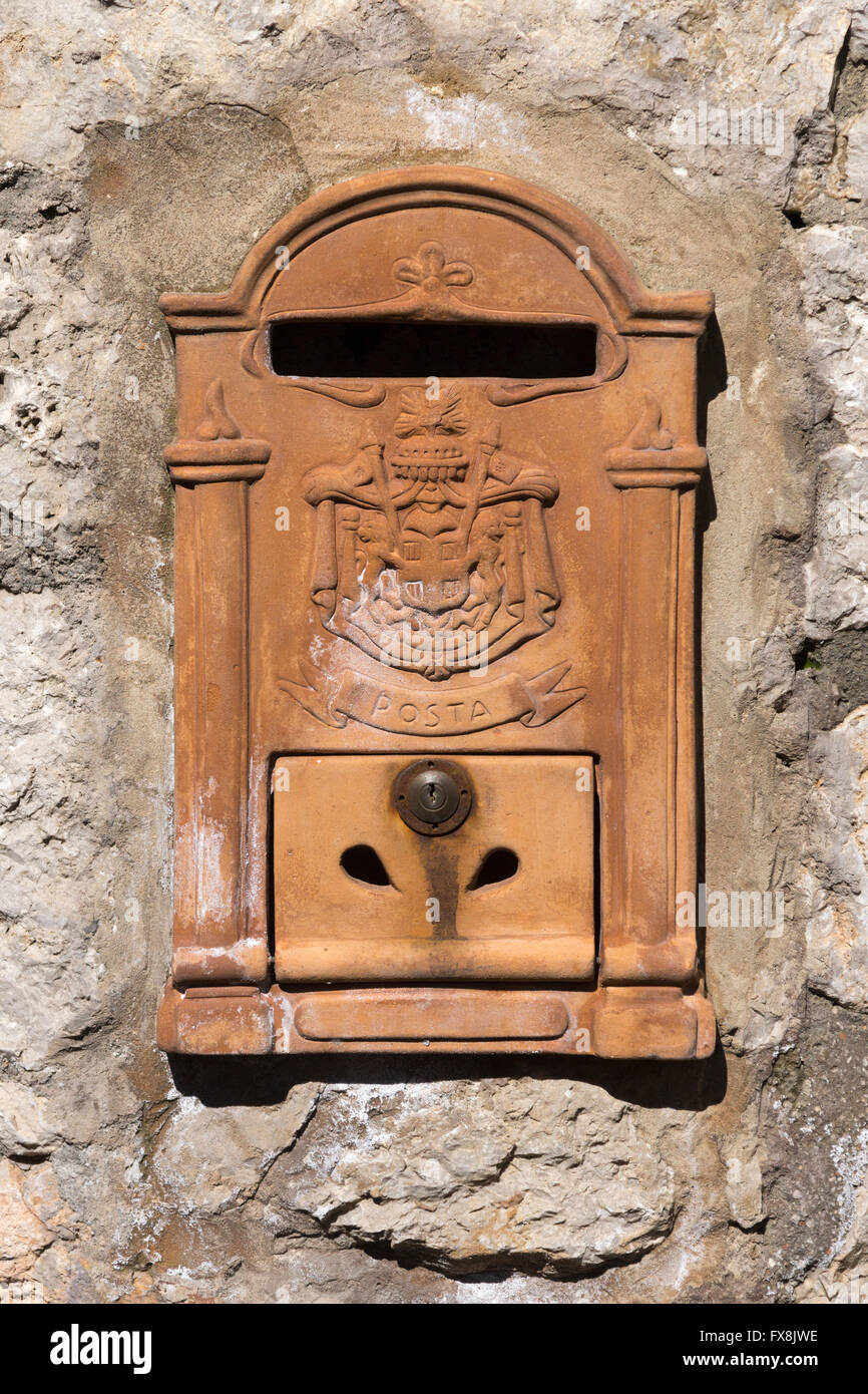 Decorative Ceramic Private Post Box In Capri Stock Photo