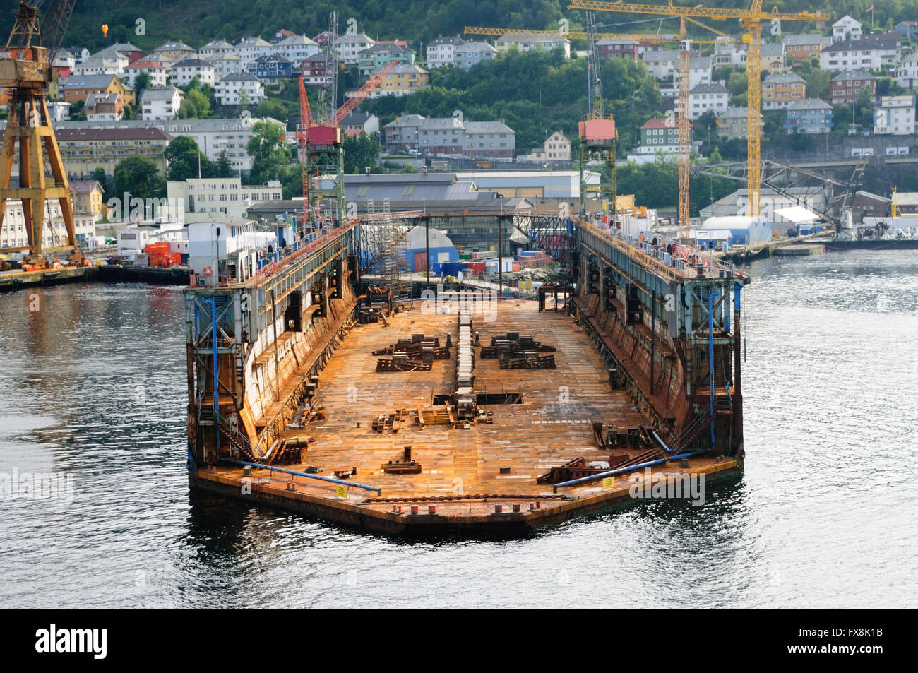 Floating dry dock in Bergen Stock Photo Alamy