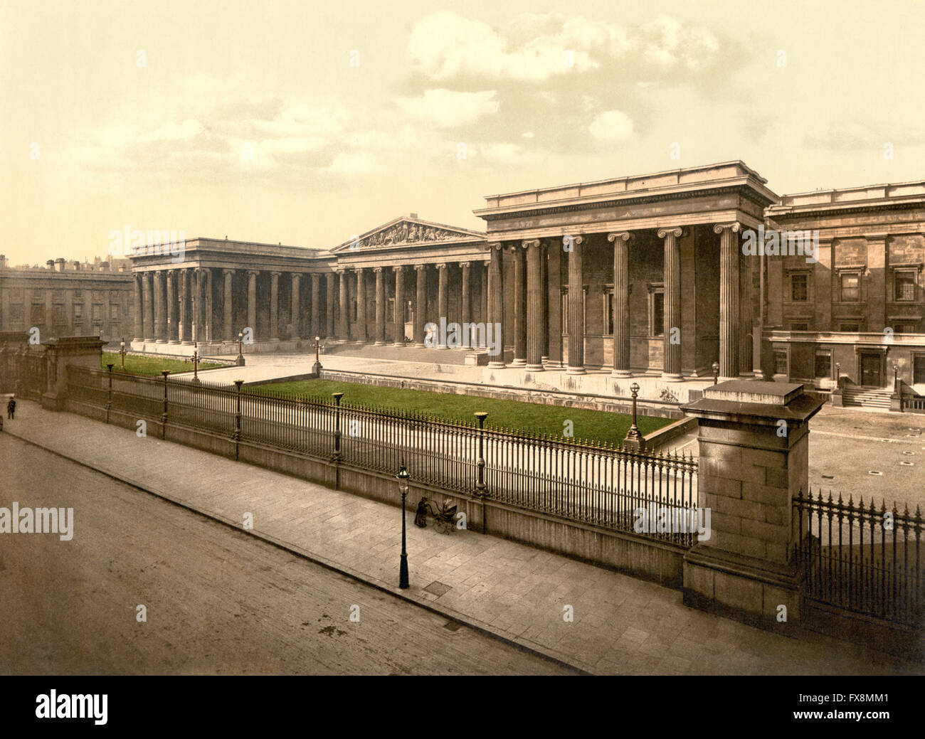 British Museum, London, England, UK, Photochrome Print, circa 1900 Stock Photo