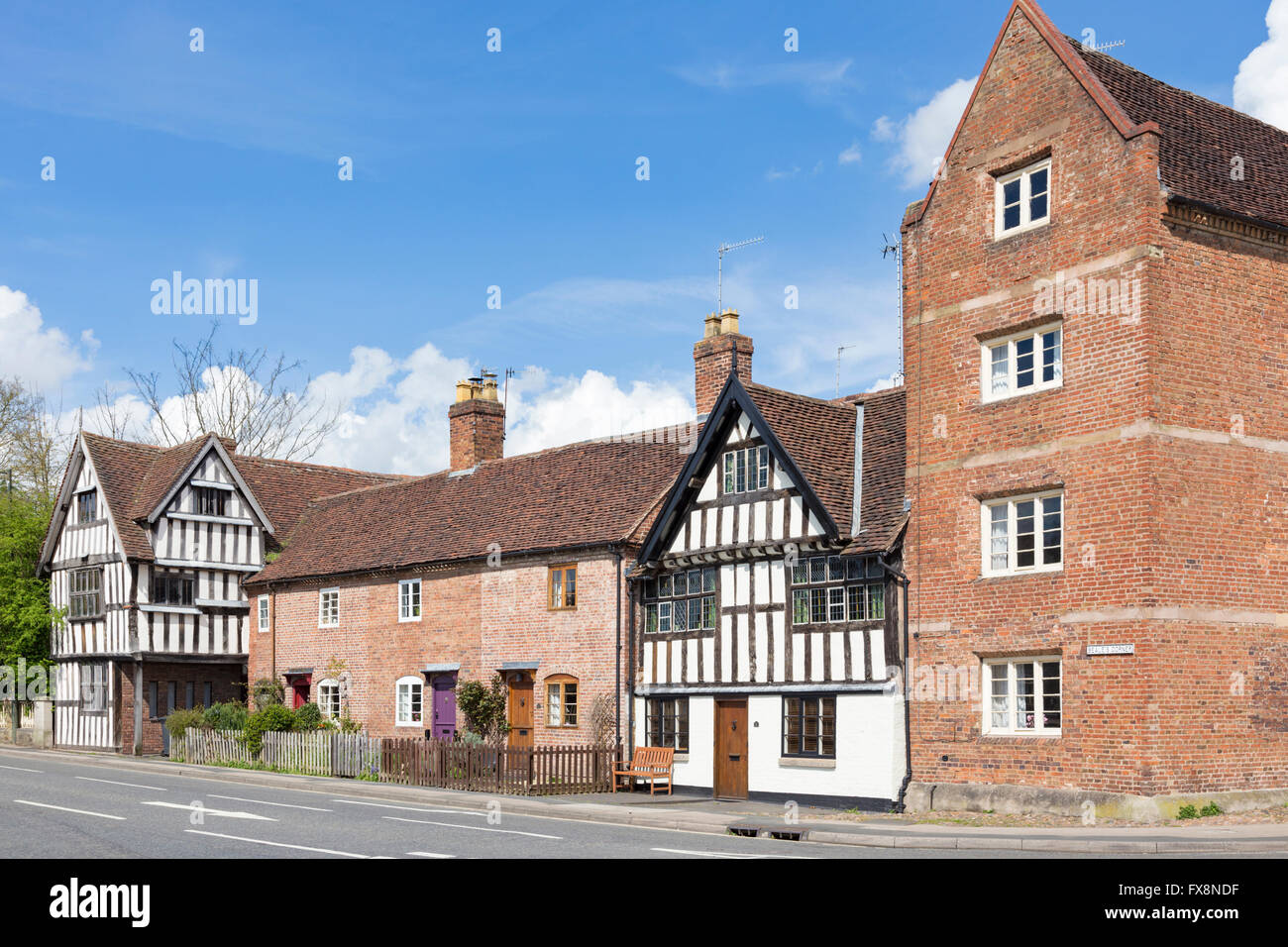 Historic buildings in the riverside town of Bewdley, Worcestershire, England, UK Stock Photo