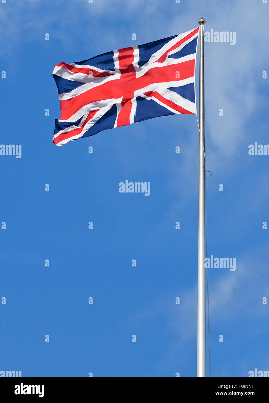 The Union Jack, the National Flag of the United Kingdom. Stock Photo