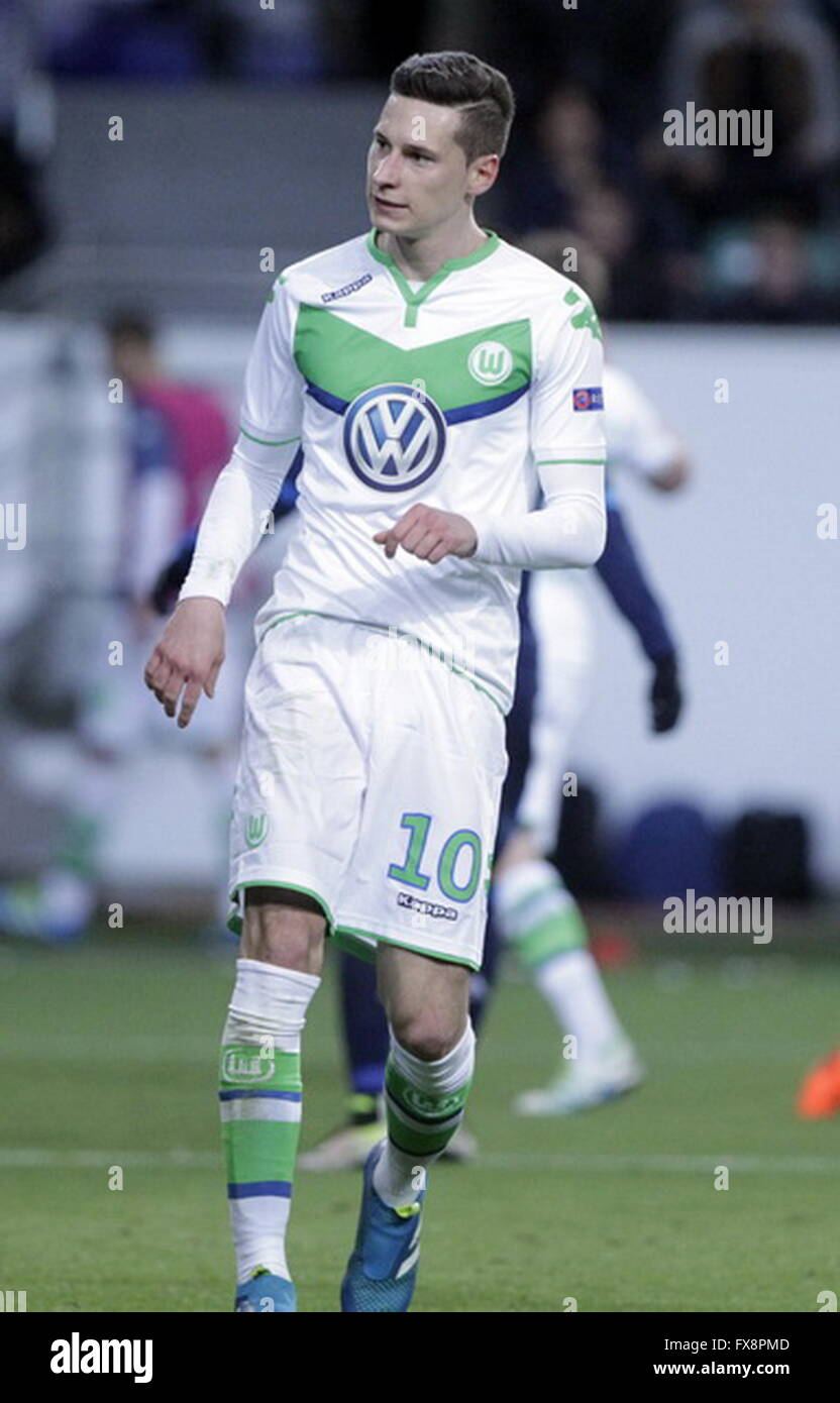 Julian Draxler in action during the league champion Wolfsburg match - Real Madrid © Laurent Lairys Agence Locevaphotos Stock Photo