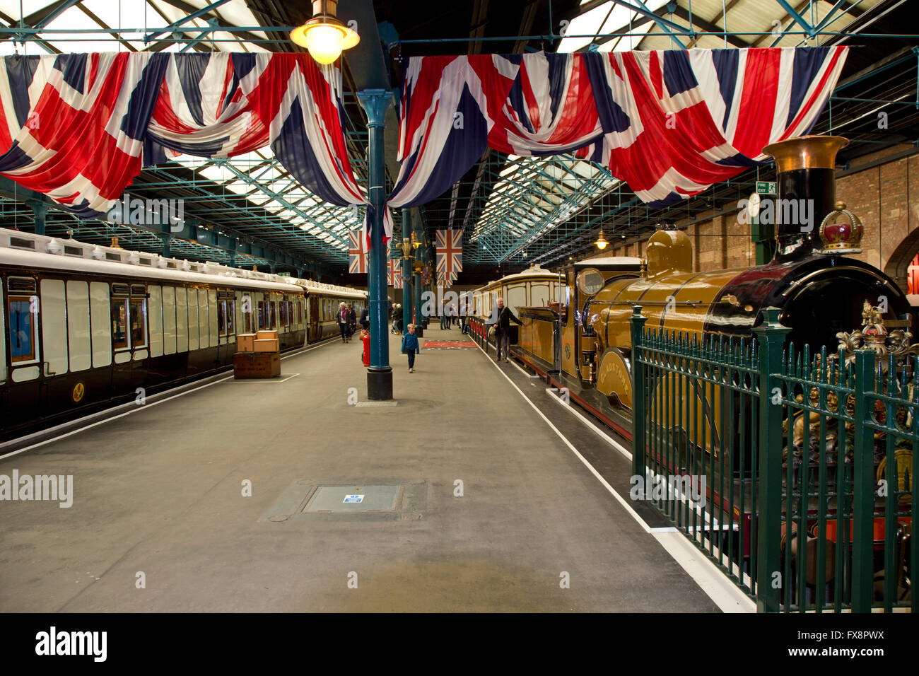 The Station Hall at The National Railway Museum, York, UK Stock Photo