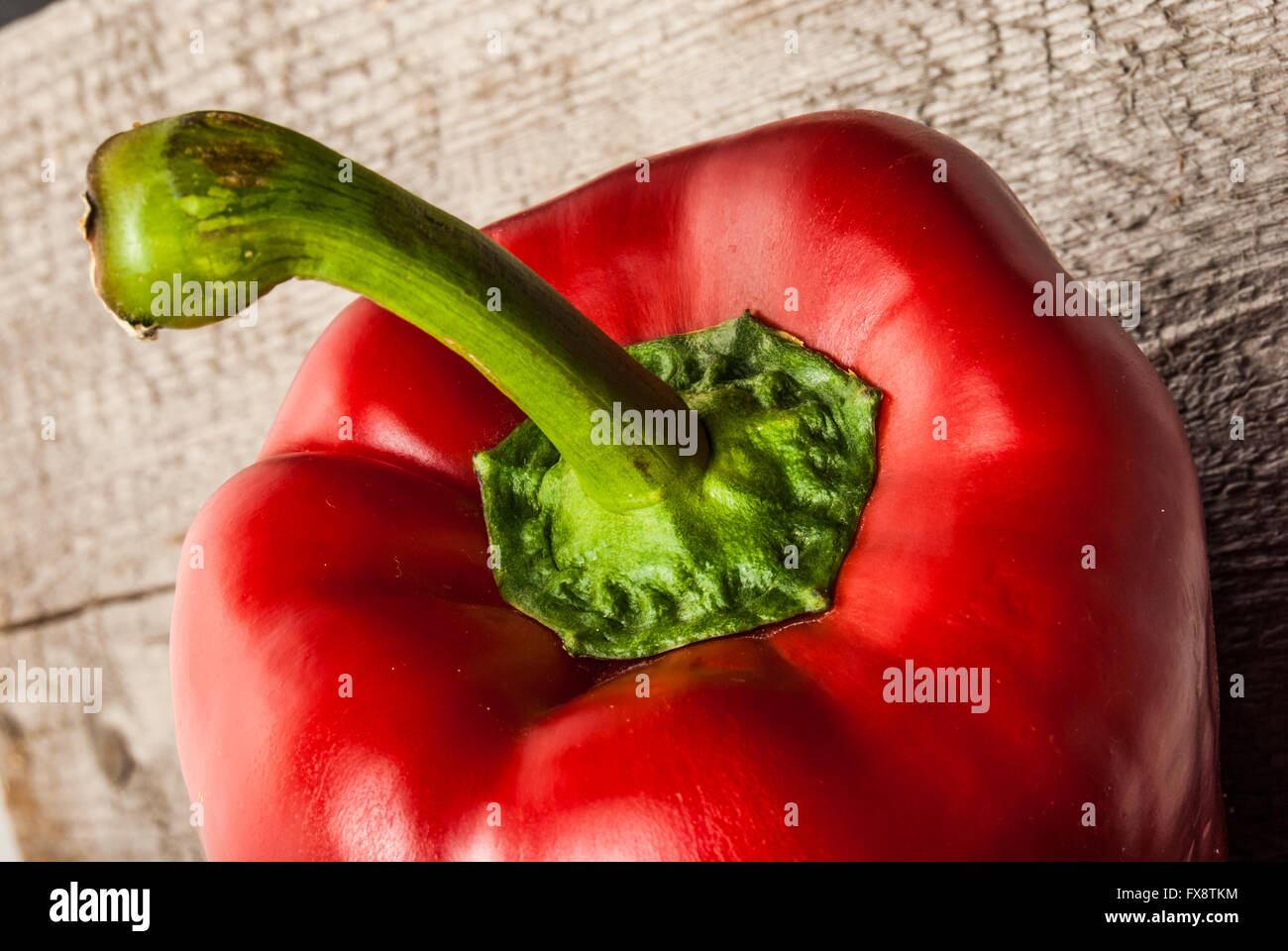 Bell Pepper on wood Stock Photo - Alamy