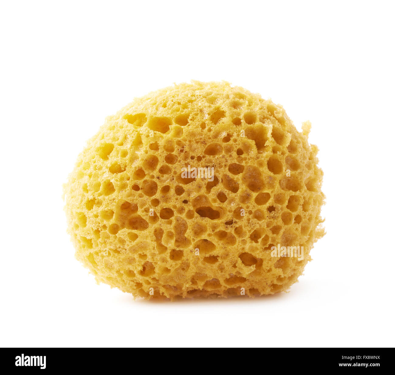 Yellow bathing sponge isolated Stock Photo Alamy