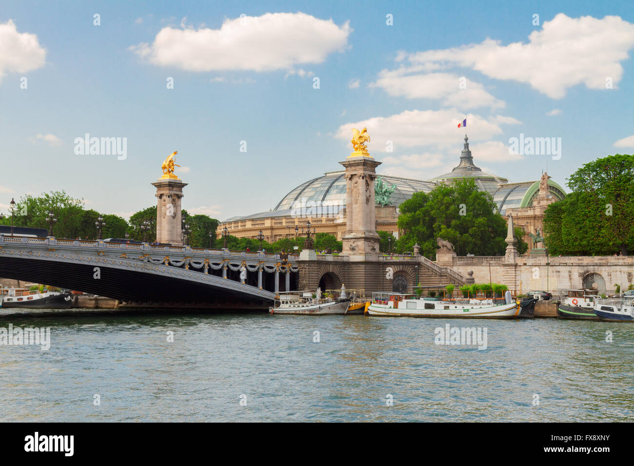 Bridge of Alexandre III in  Paris, France Stock Photo