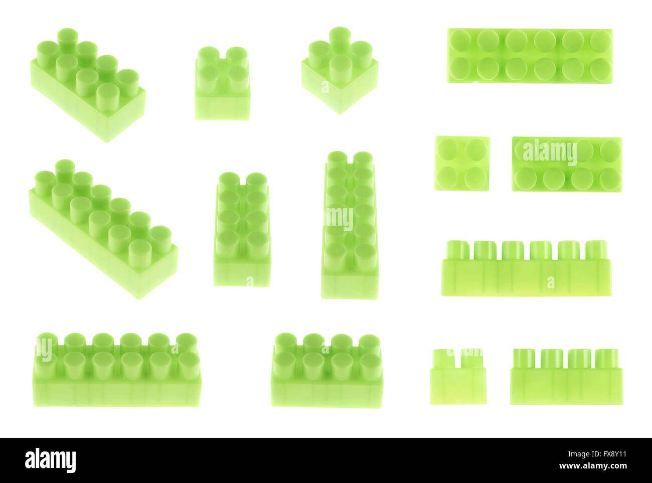 Set of toy construction blocks isolated Stock Photo - Alamy