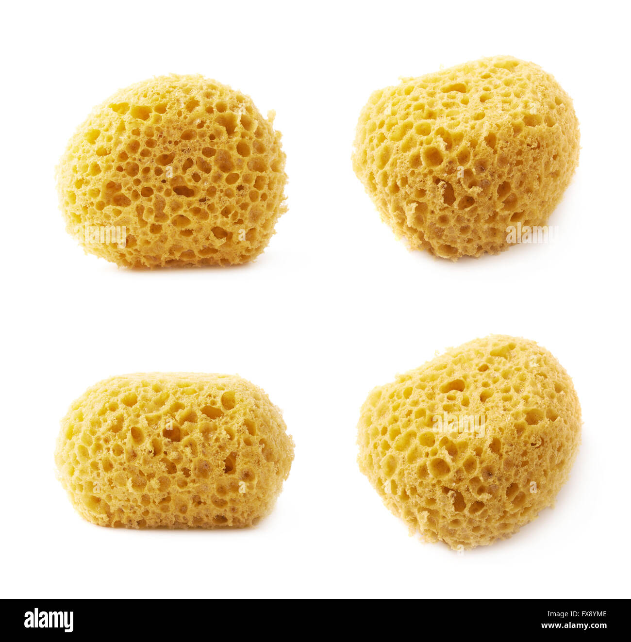 Yellow bathing sponge isolated Stock Photo Alamy