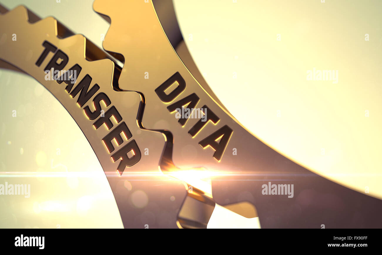 Loading Data Cog Data Transfer on the Golden Cog Gears Stock Photo - Alamy
