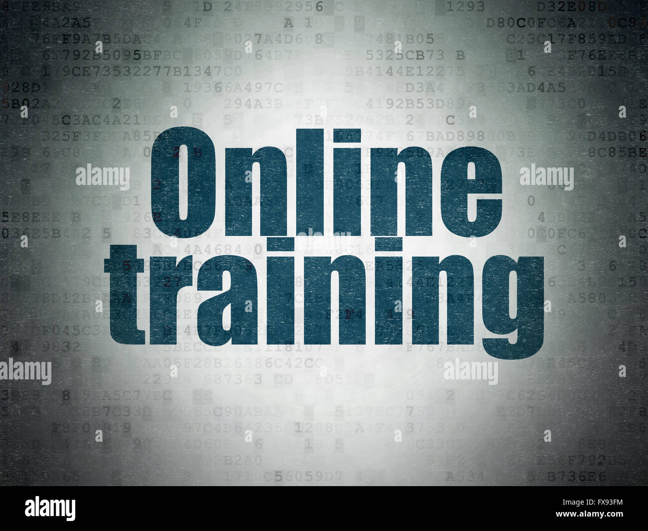 Education concept: Online Training on Digital Paper background Stock ...