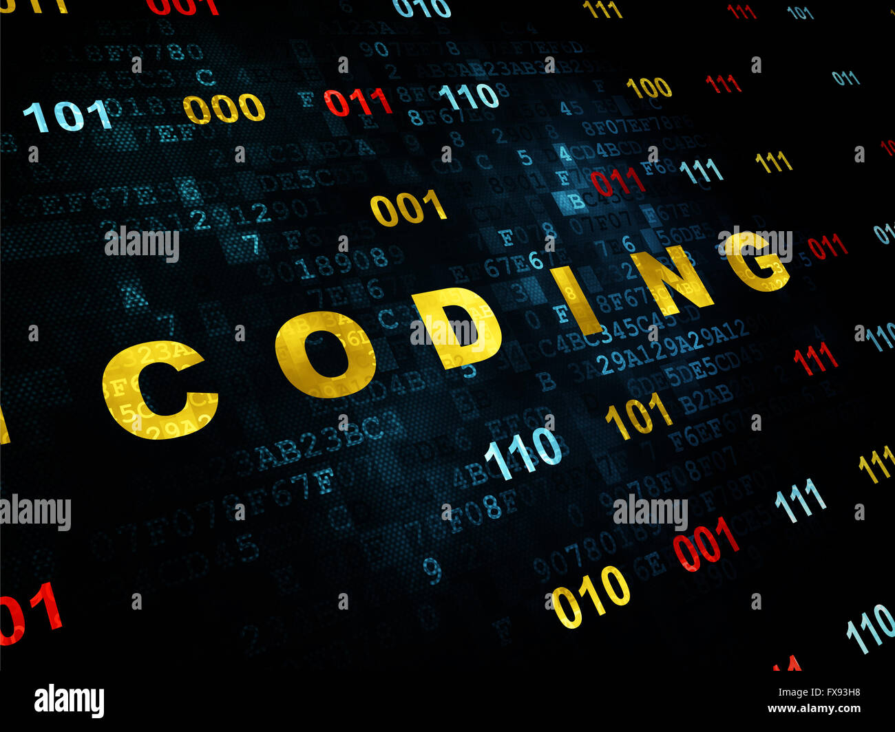 Programming concept: Coding on Digital background Stock Photo - Alamy
