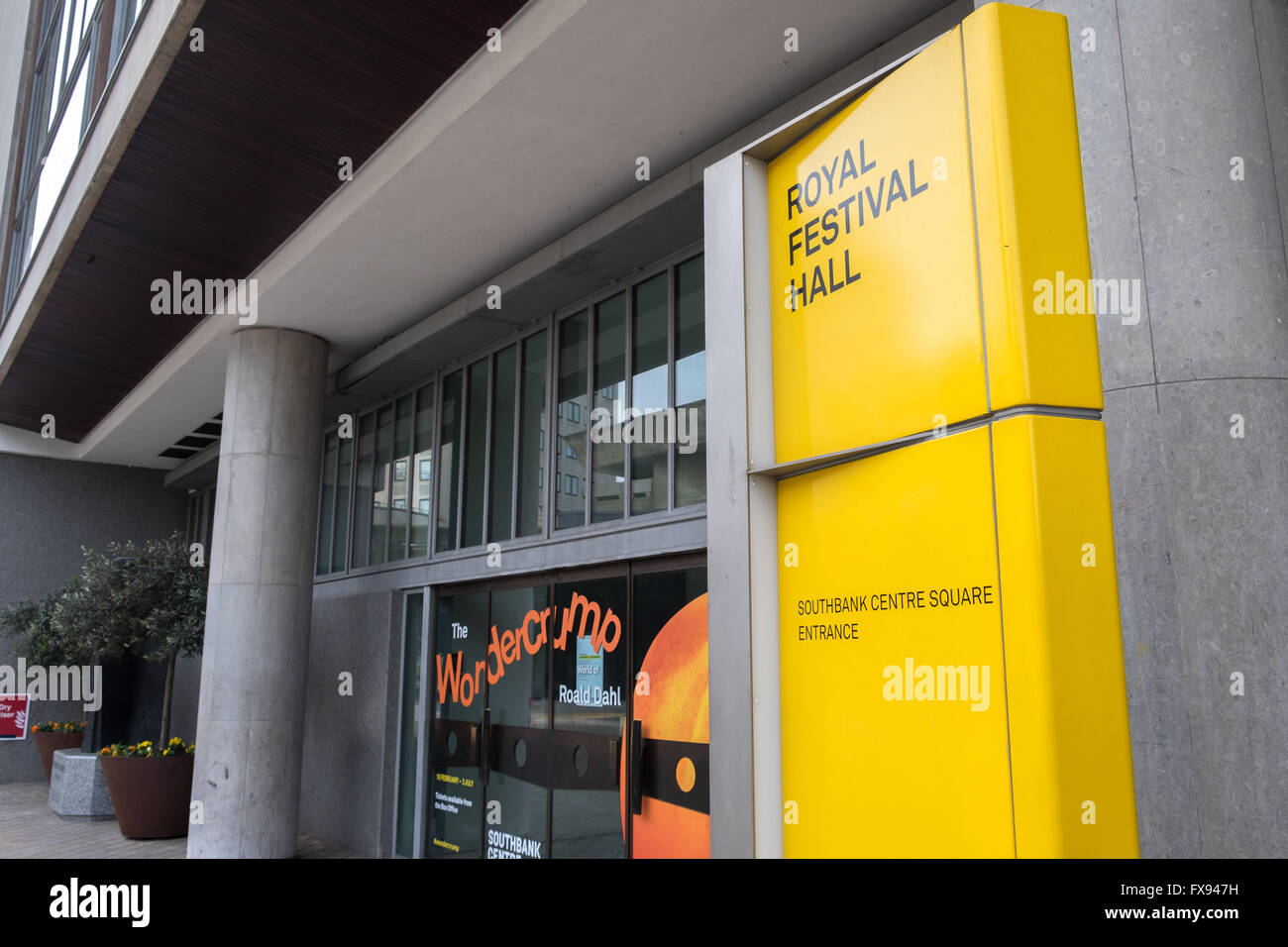 Royal Festival Hall signage London Stock Photo - Alamy