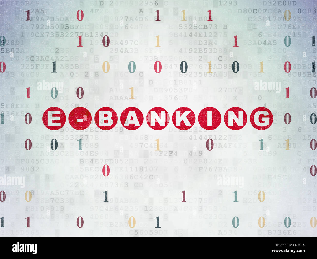 Business concept: E-Banking on Digital Paper background Stock Photo - Alamy