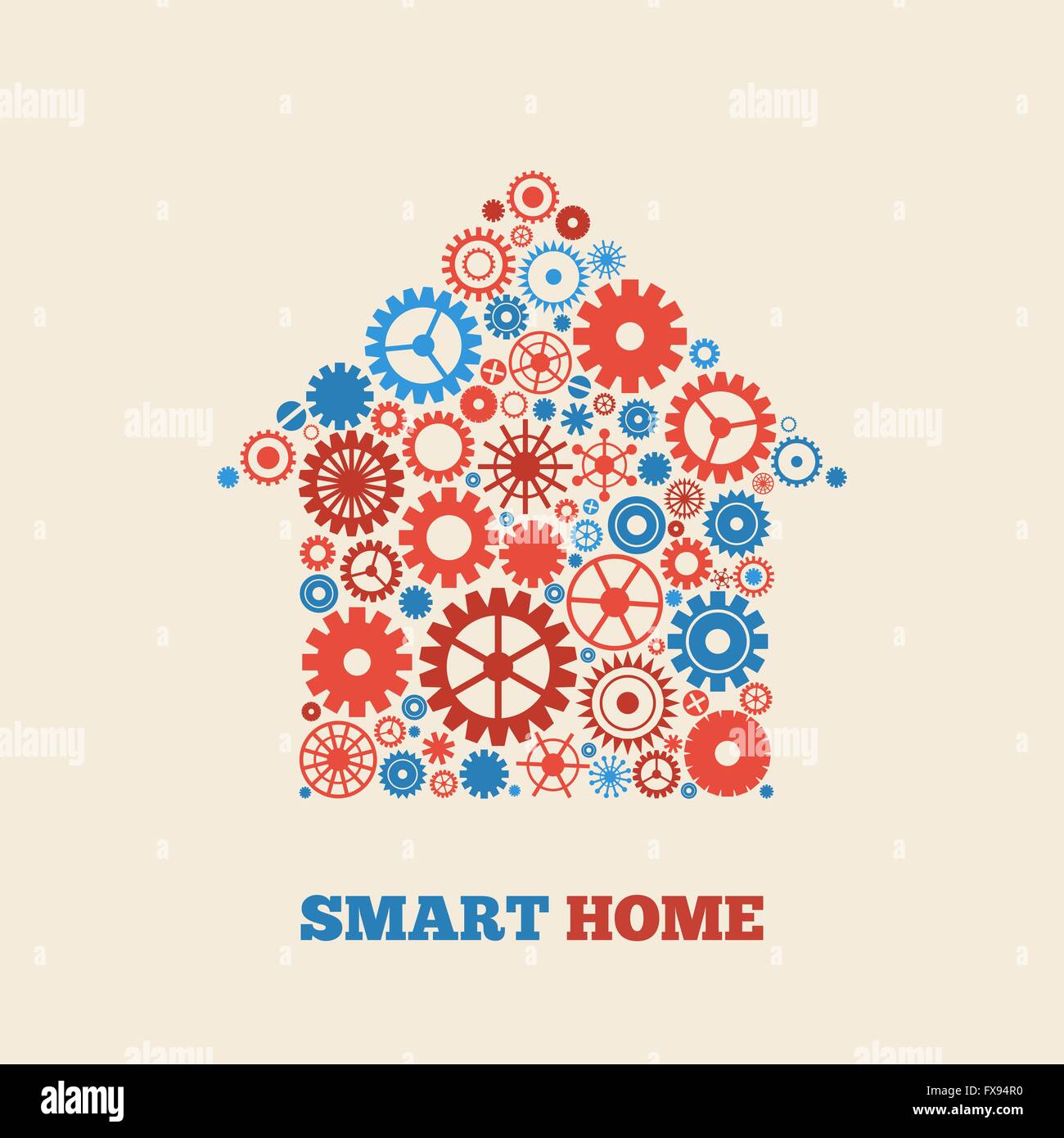 Smart technology home Stock Vector Images - Alamy