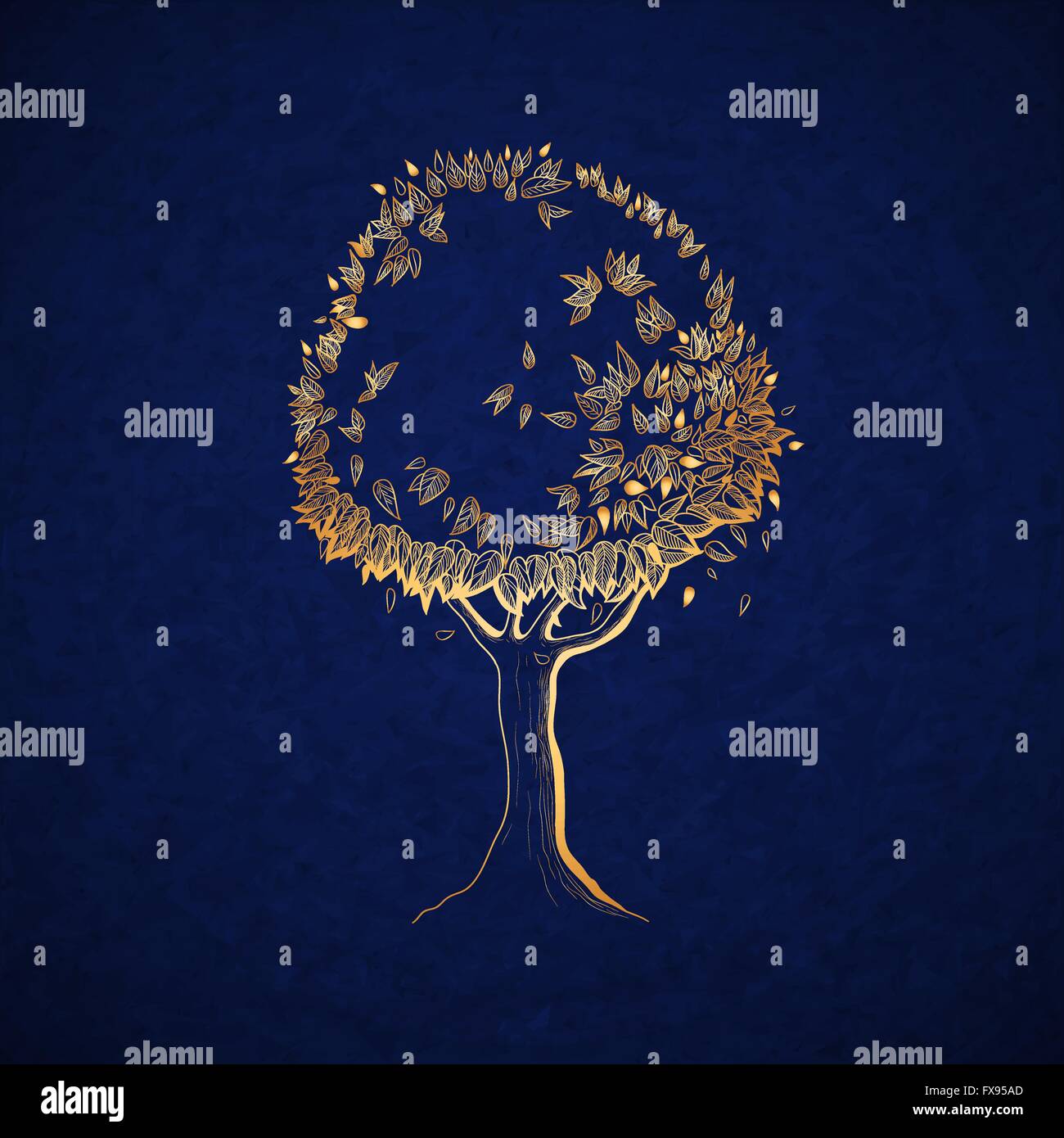 Golden tree trunk Stock Vector Images Alamy