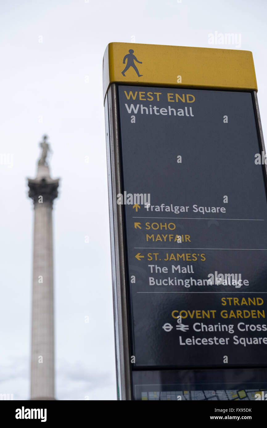 Trafalgar Square Tube subway Underground station sign roundel with