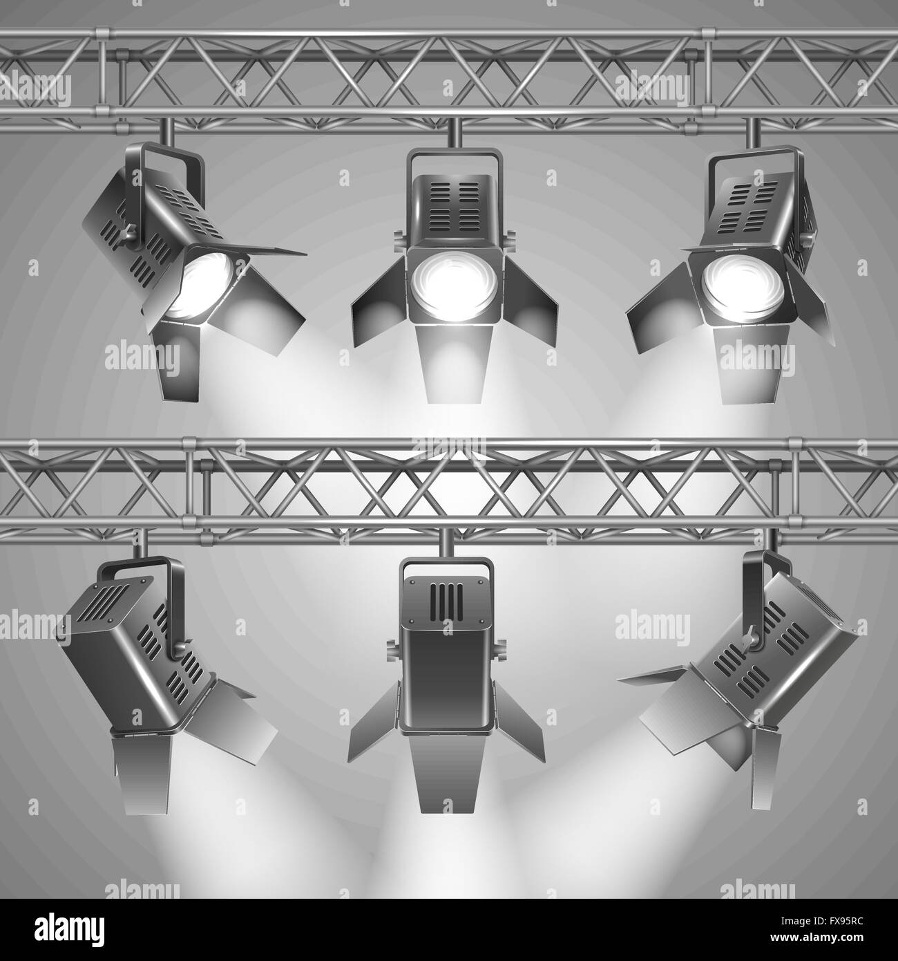 Projector lamp Banque d'images noir et blanc - Alamy