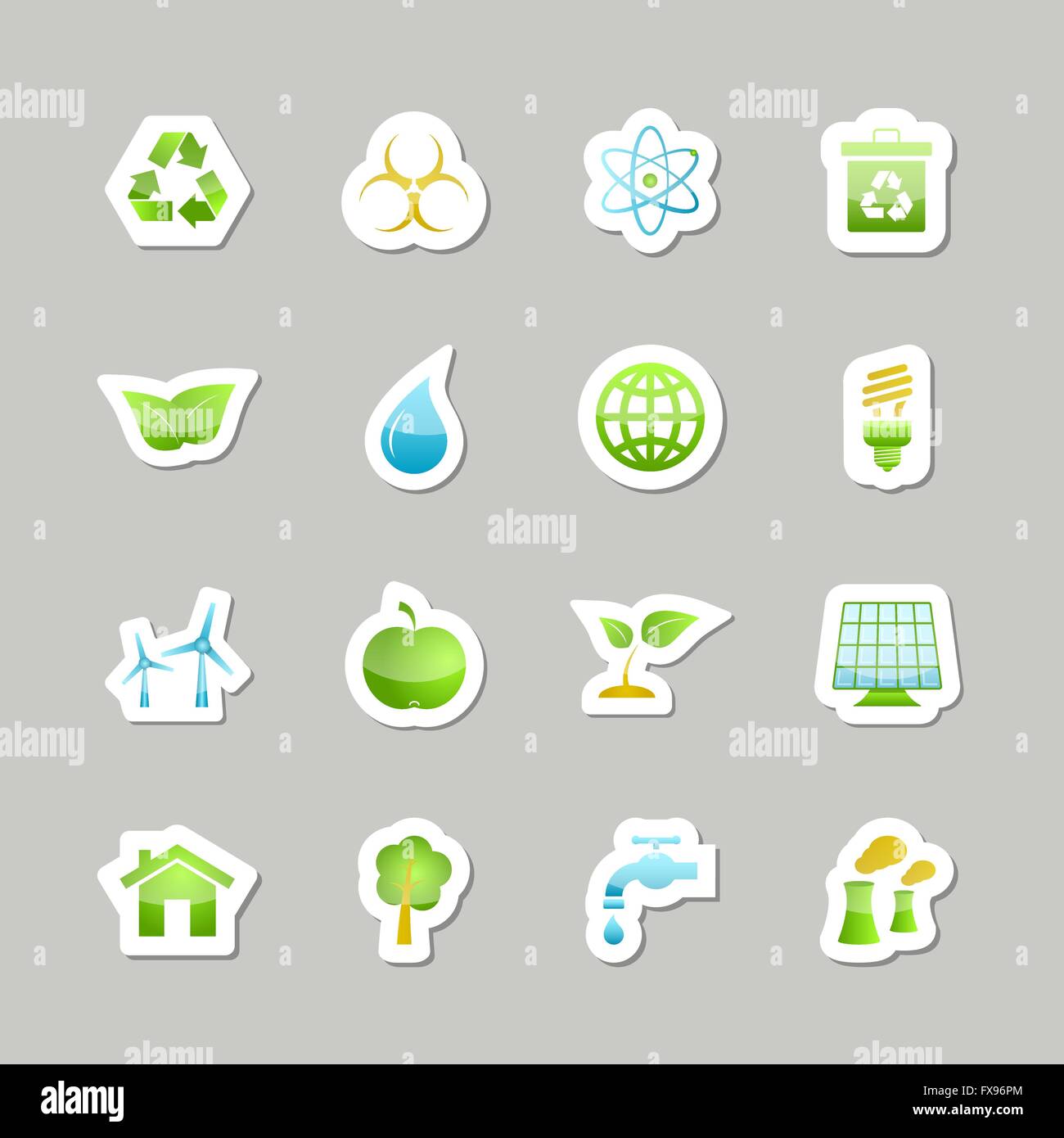 Eco green icons set Stock Vector Image & Art - Alamy