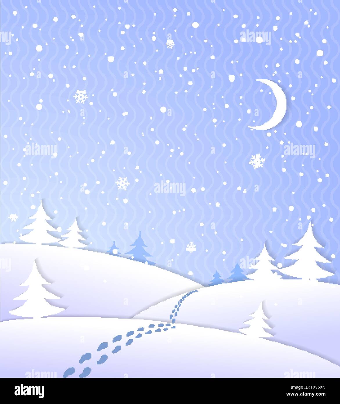 Winter background with falling snow Stock Vector Image & Art - Alamy