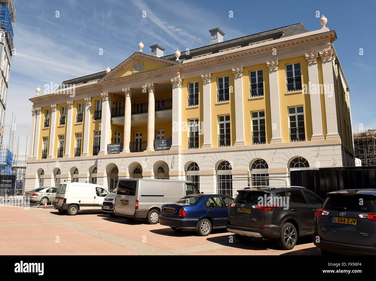 Poundbury, Dorset, UK. Strathmore House Stock Photo Alamy