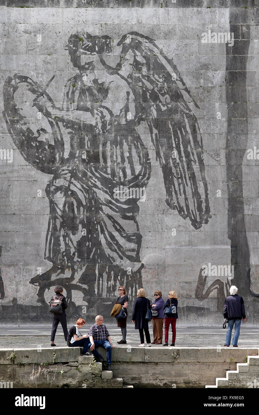 Rome 12th April 2016. The longest series of murals in Rome was just ...
