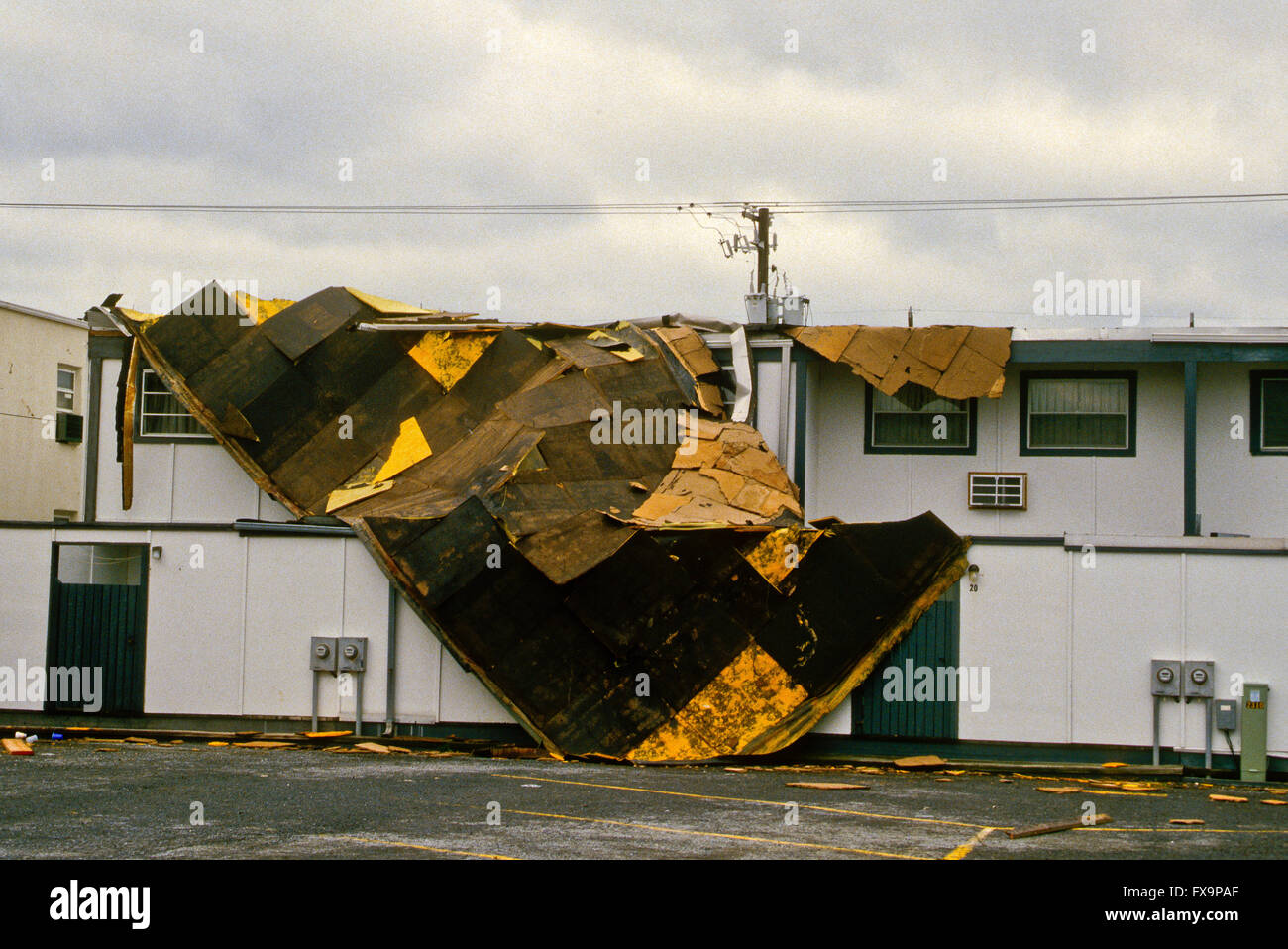 Ocean City, Maryland, USA, 28th September, 1985 Hurricane Gloria comes ashore in Ocean City, Maryland,  Credit: Mark Reinstein Stock Photo